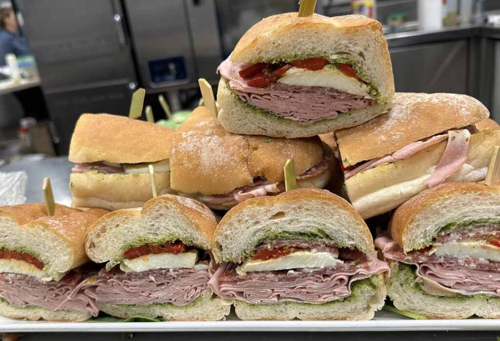 Sandwiches and wraps I made today.