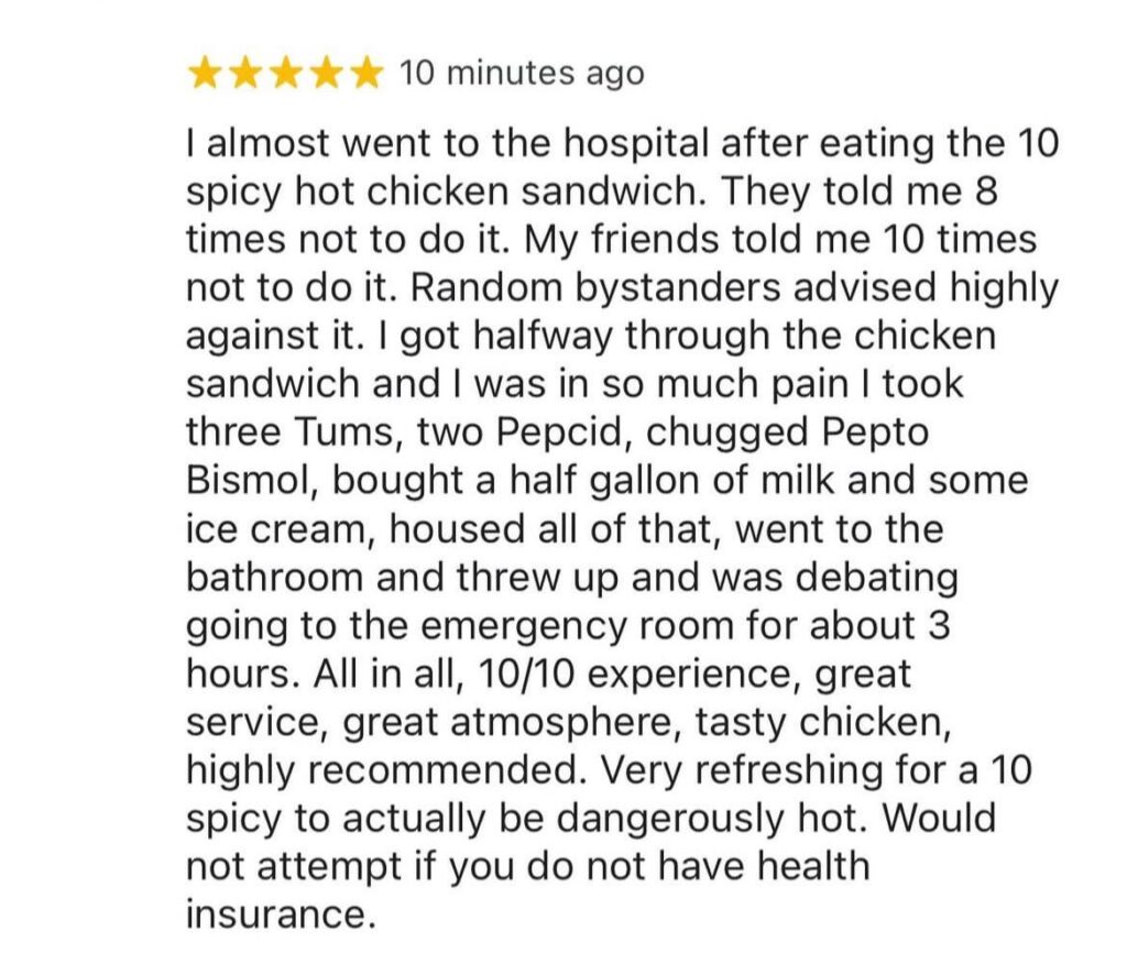 A real review for my business. Stuff like this makes me so happy