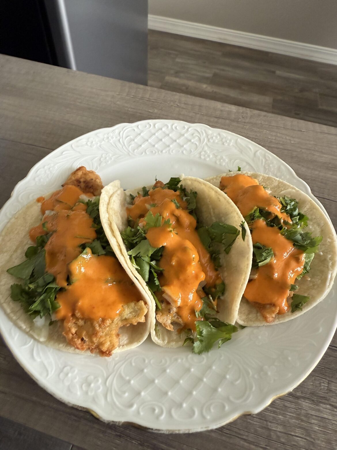 Fish tacos for breakfast mmm