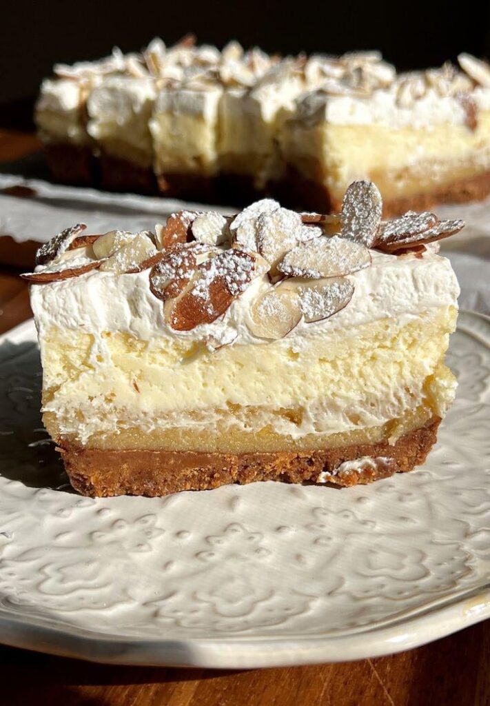 Almond Croissant Cheesecake Bars