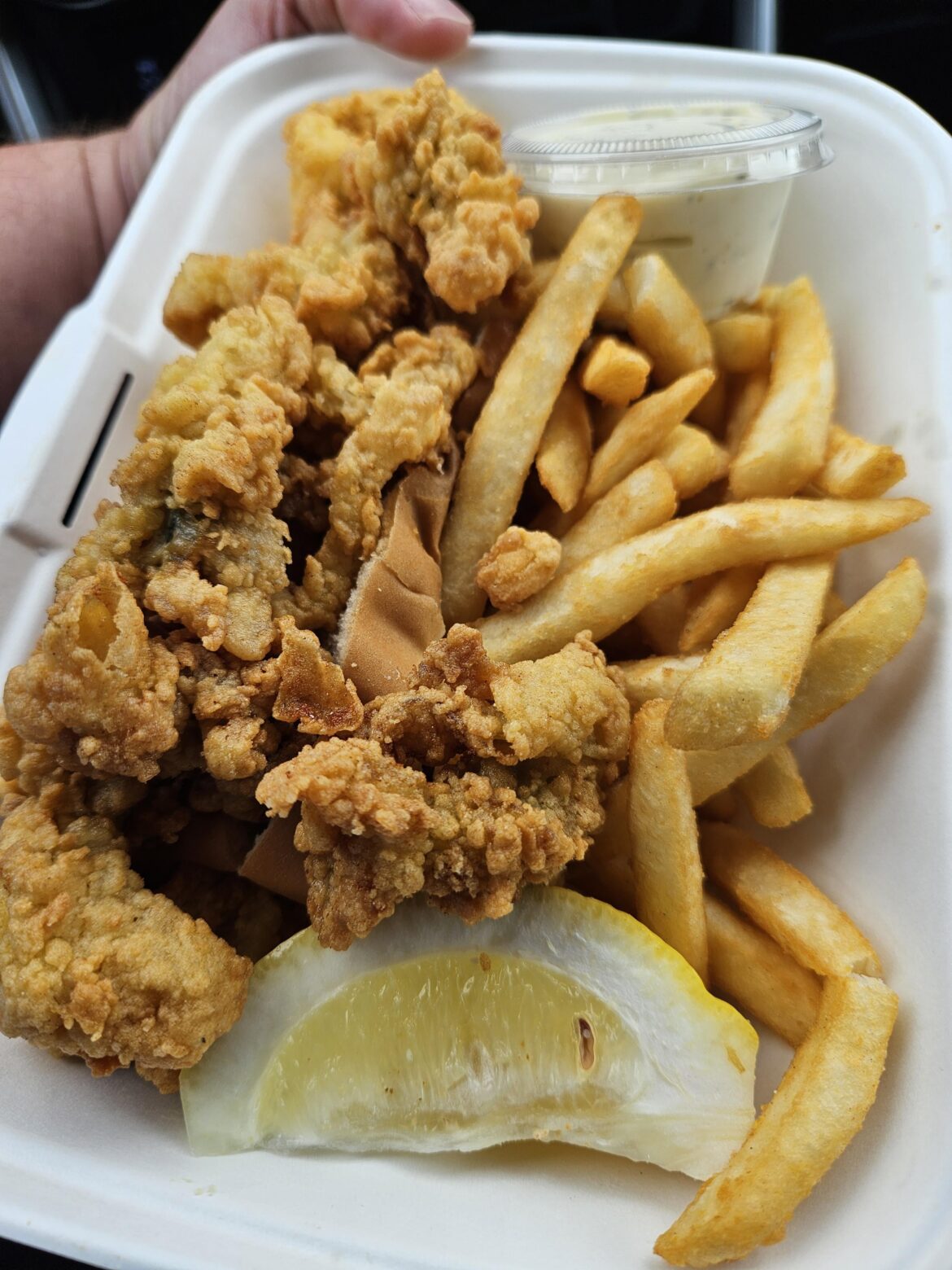 Fried clam roll