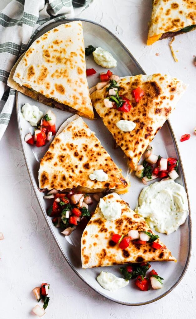 [OC] Grilled Steak Quesadilla