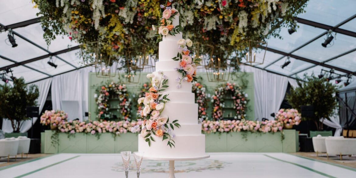 See Paige Drummond’s Nine-Tier Wedding Cake See Paige Drummond’s Nine-Tier Wedding Cake