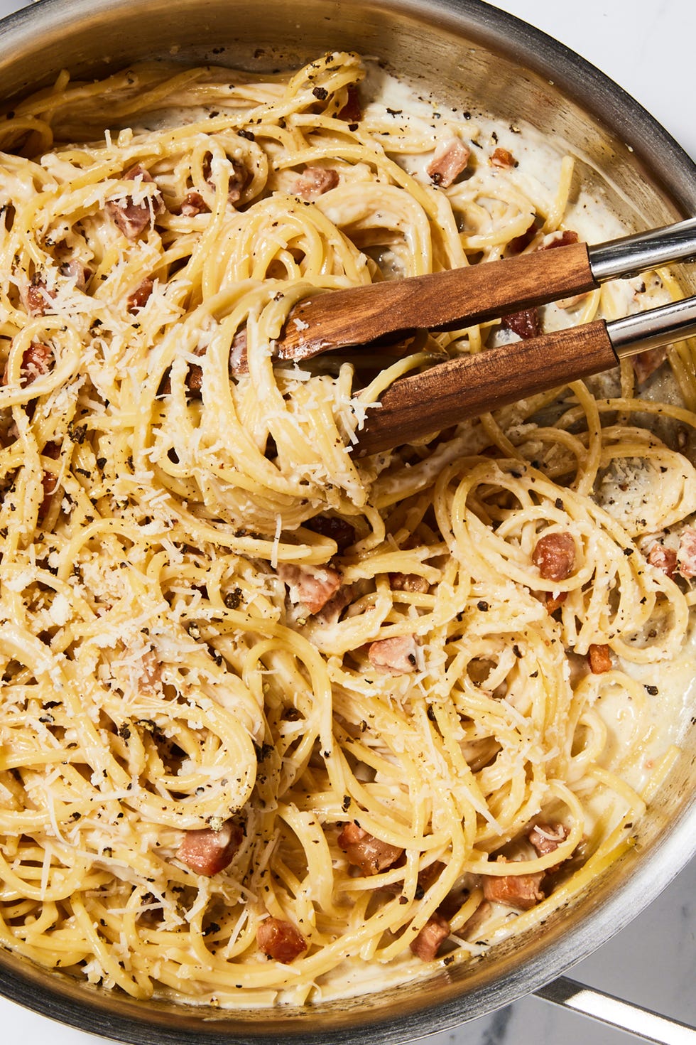 pasta alla gricia with pecorino and guanciale