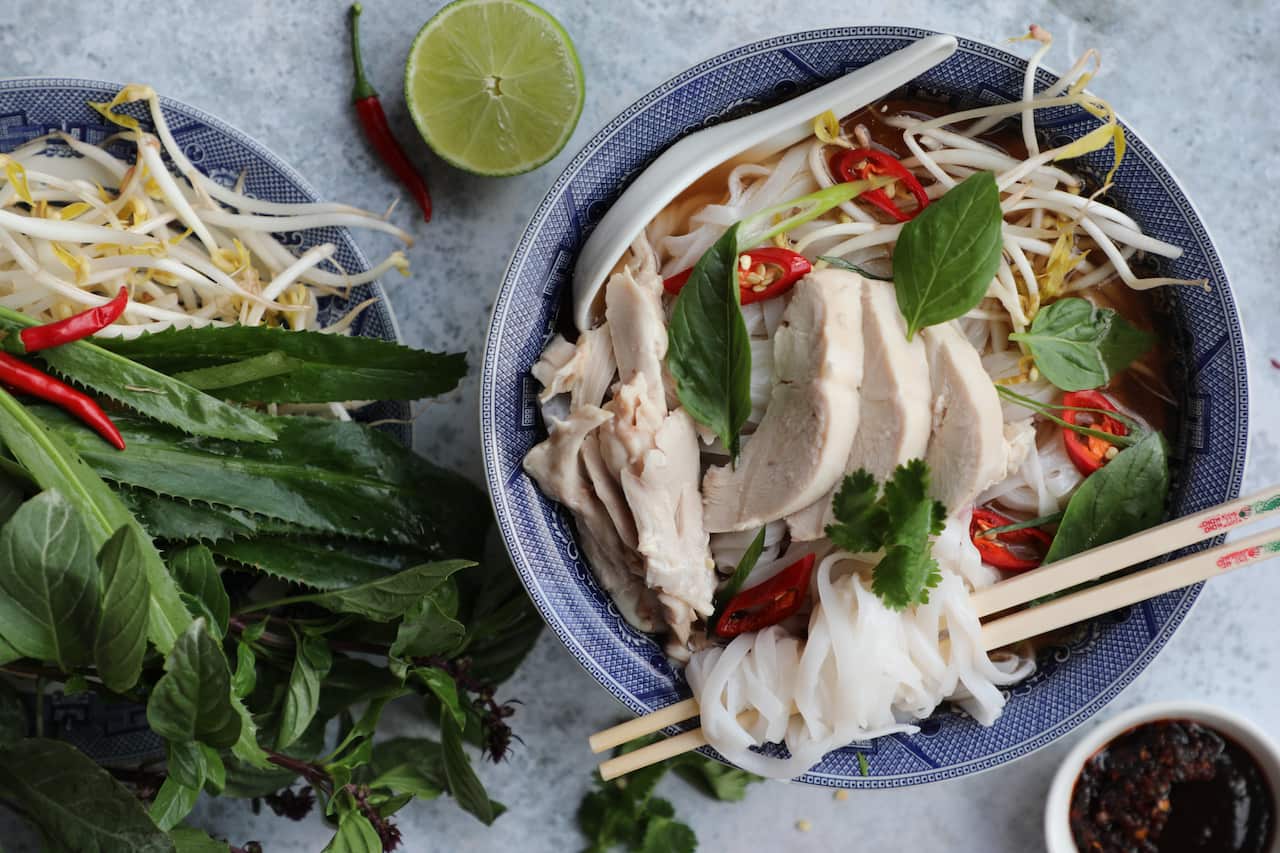Duncan Lu's aromatic recipe for pho ga (Vietnamese chicken noodle soup).