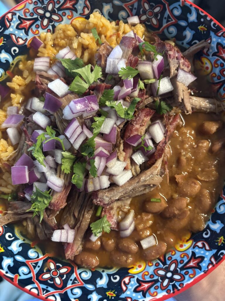 Smoked chuck roast for birria de res.