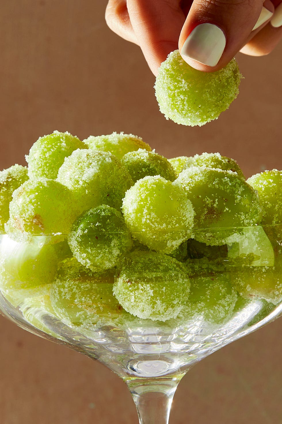 grapes covered in a sugar mixture