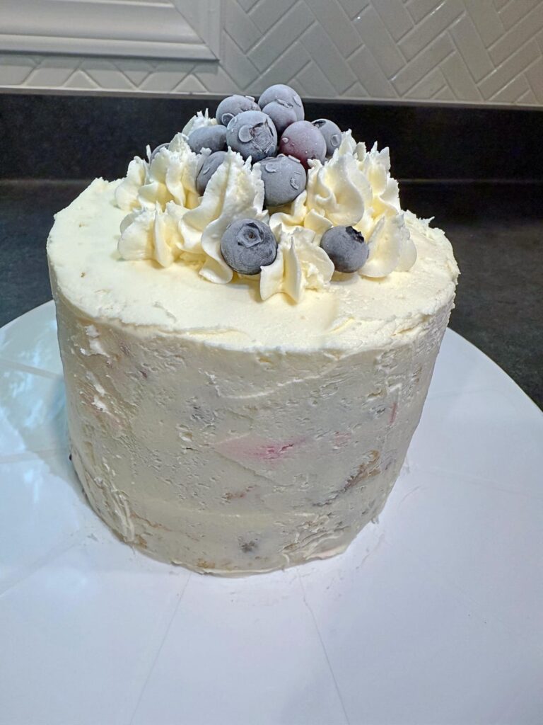 Depressing weather all month called for lemon blueberry cake!