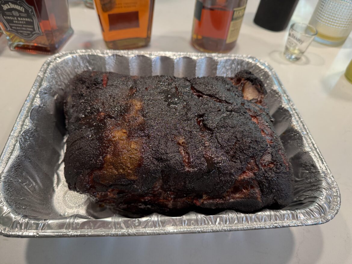 Second go on Pork Shoulder. No wrap. Second go on Pork Shoulder. No wrap.