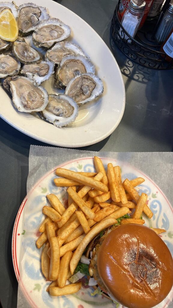Oysters and Crab Cake Sandwich w/ Fries