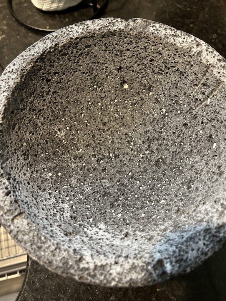 First molcajete — are these holes normal?