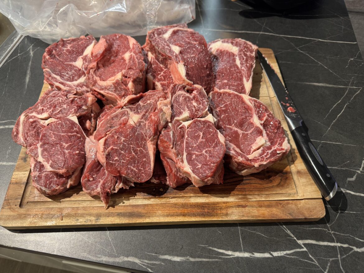 Just processed a steer by myself here’s some of the rib eyes