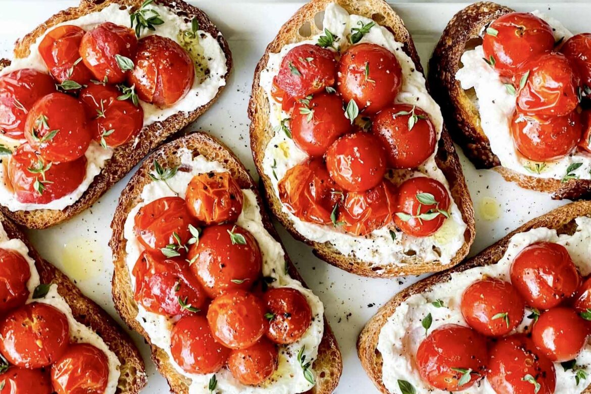Italian 🇮🇹 Baked Ricotta Toast (high protein)