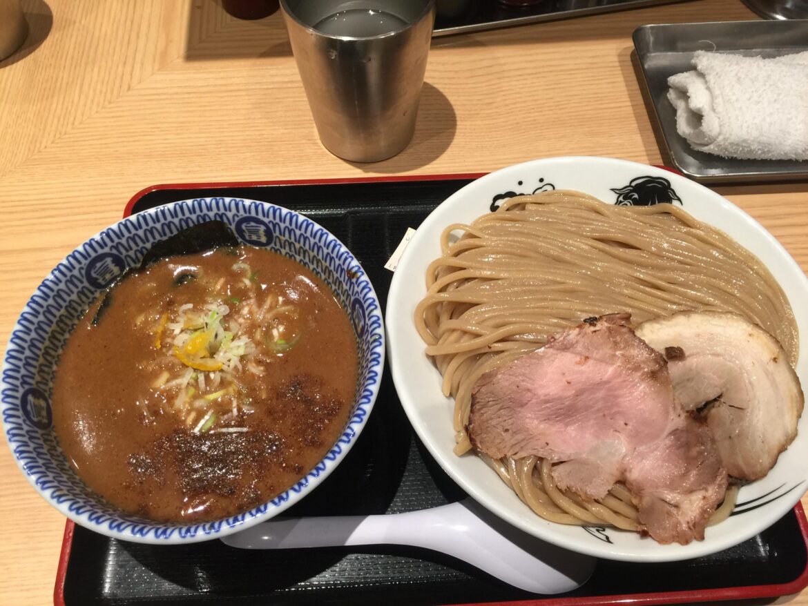 Tsukemen with a thick dipping sauce