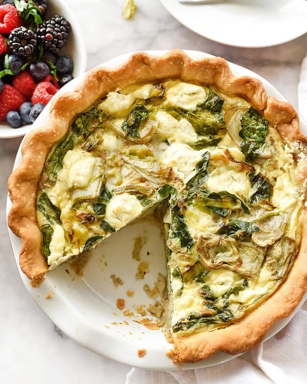 quiche recipes artichoke spinach goat cheese quiche
