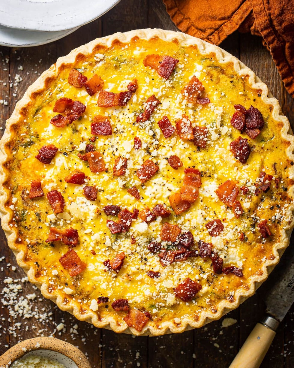 quiche recipes brussels sprouts quiche bacon goat cheese