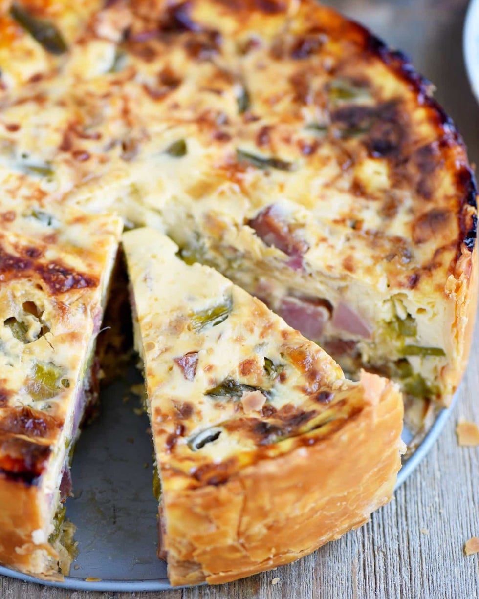 quiche recipes deep dish ham and asparagus quiche