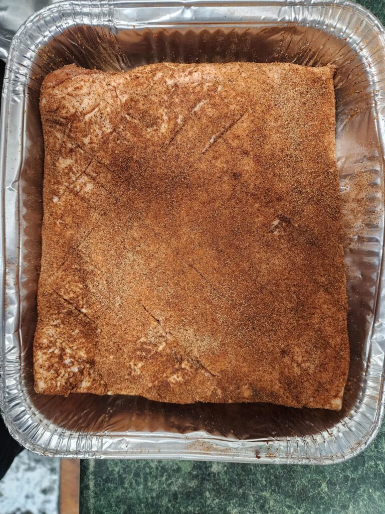 First pork belly on the baby smoker