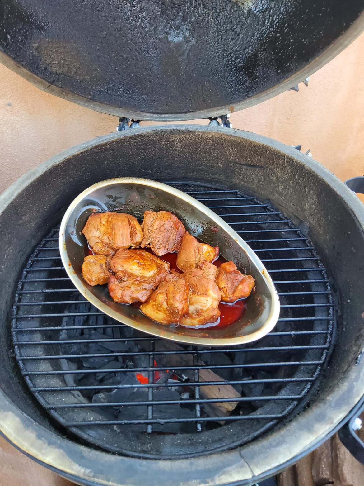 Carne Adovada with cherry wood