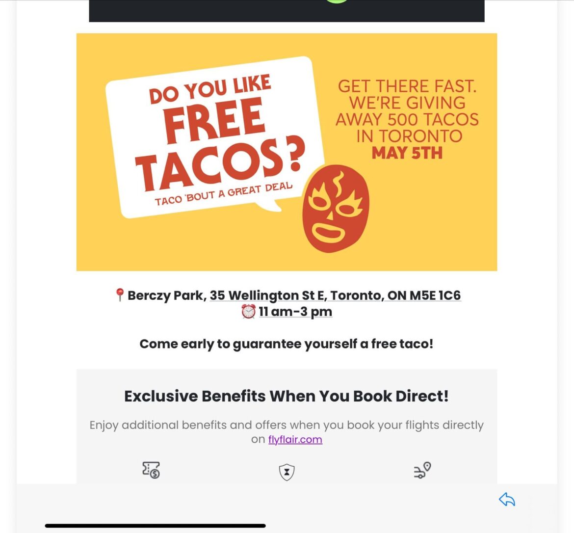 Free Tacos from Flair for Cinco De Mayo