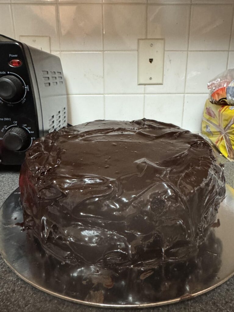 My first successful cake! She’s ugly but she’s got spunk