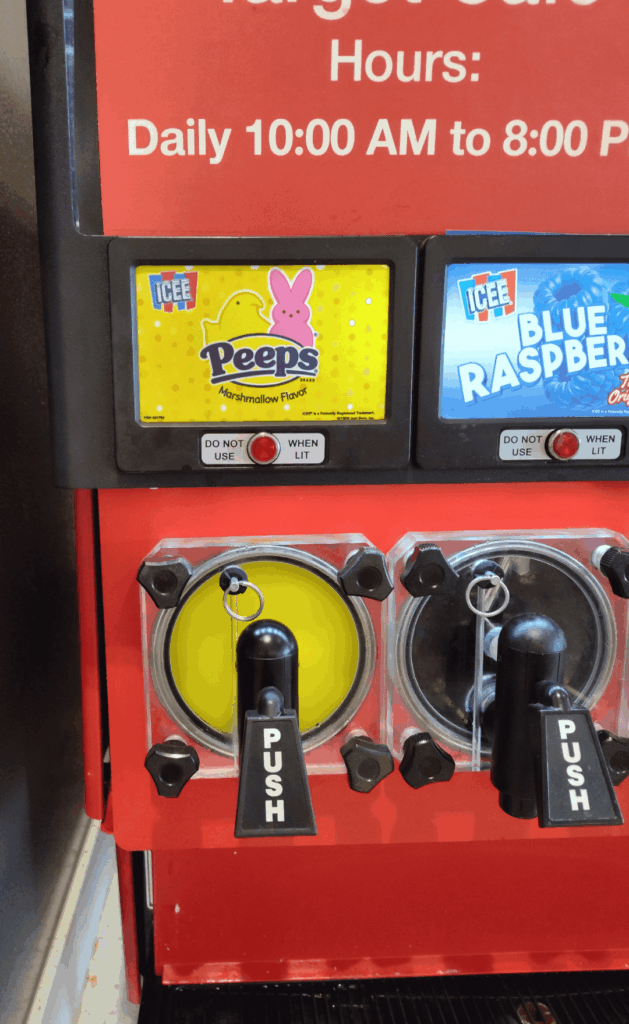 Thought this was a lemonade Icee at first, was really disappointed to discover it was a peeps one instead Thought this was a lemonade Icee at first, was really disappointed to discover it was a peeps one instead