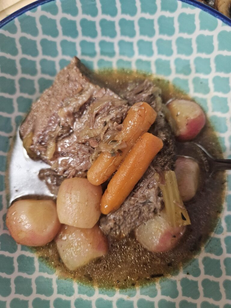 Pot roast with radish