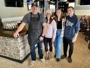 From left, Jay Ford, Michelle Ford, Kenzie Ford and Ben Ford have opened Work Pub and Eatery on Wellington Street in Stratford. (Cory Smith/Beacon Herald)