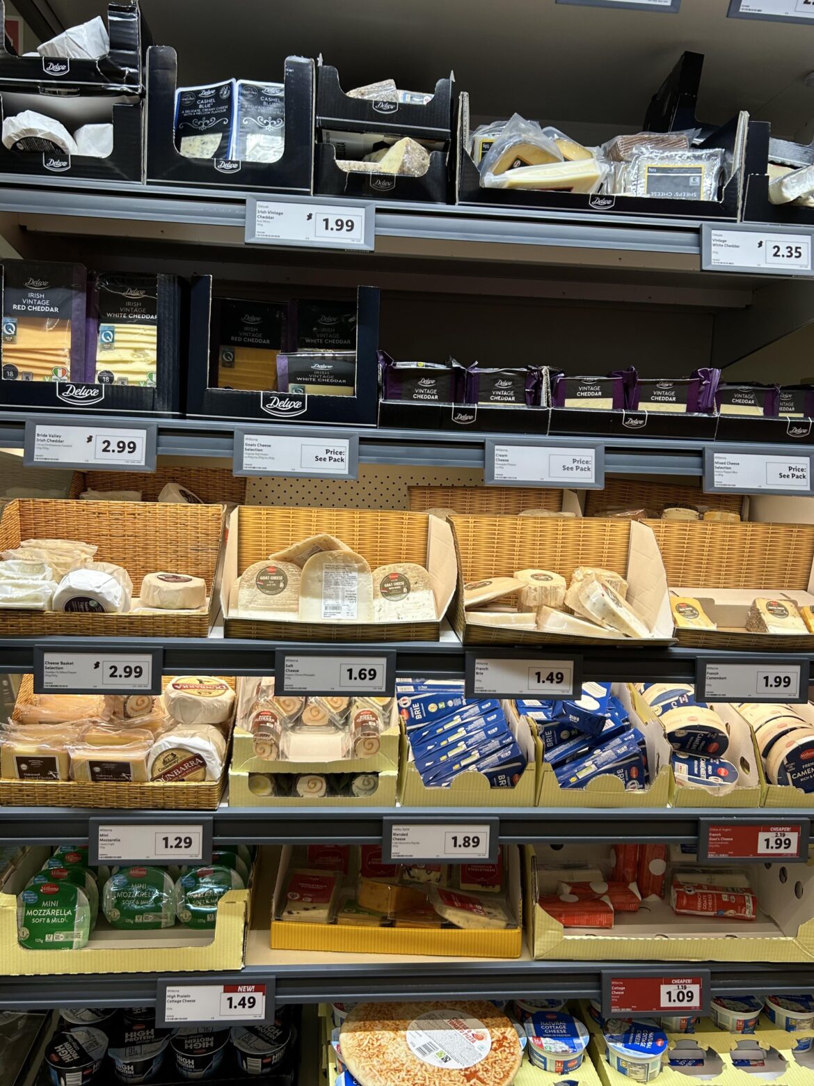 The prices of cheese in Ireland
