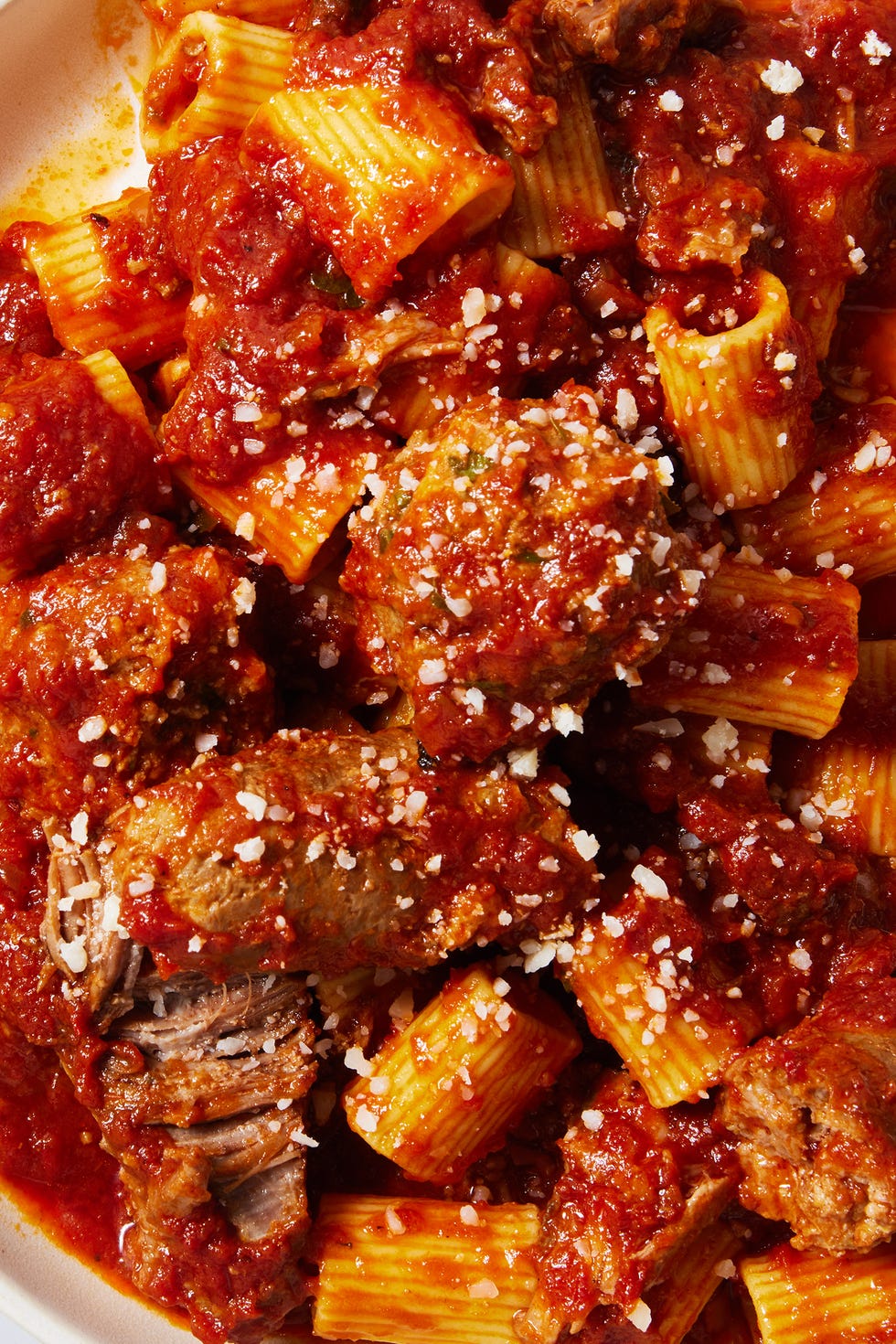 sunday sauce with meatballs pork sausage and pork ribs