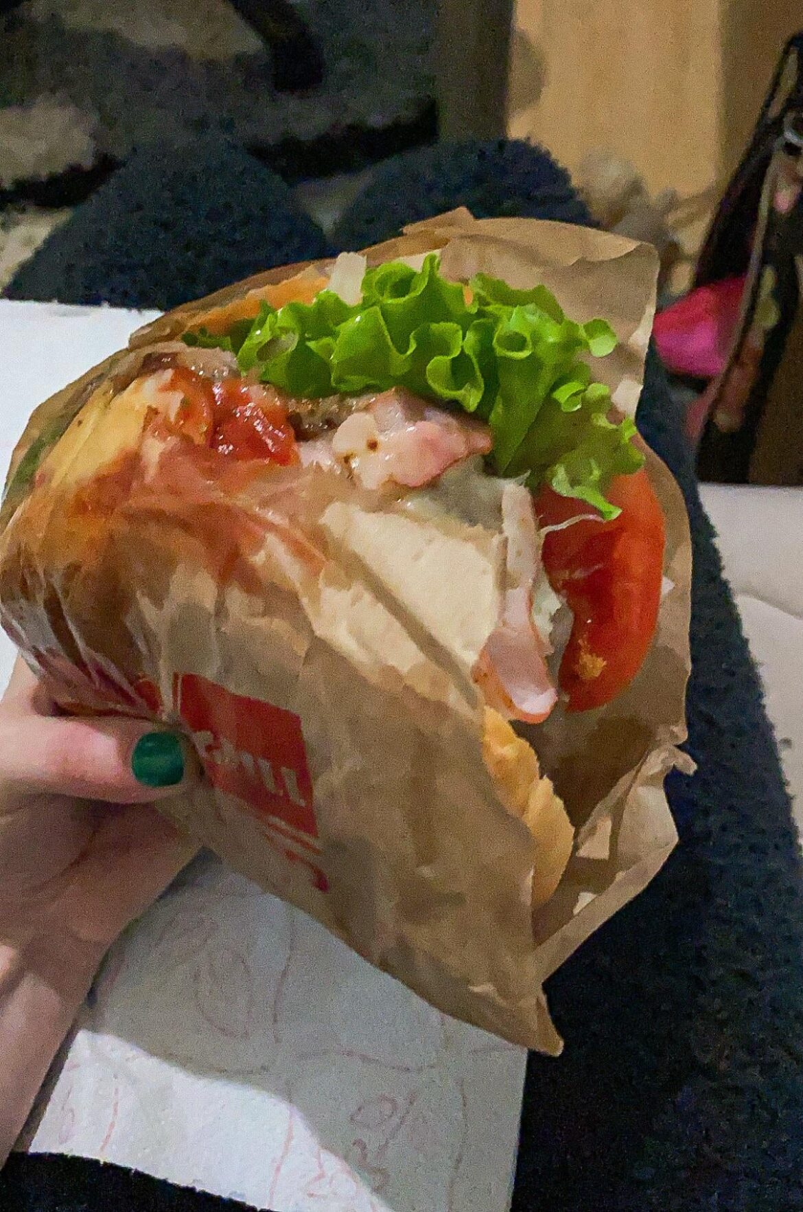 Hamburger from a small local takeout in south Serbia