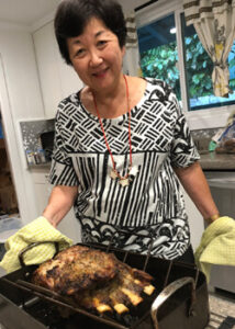 Libby Young with rib roast