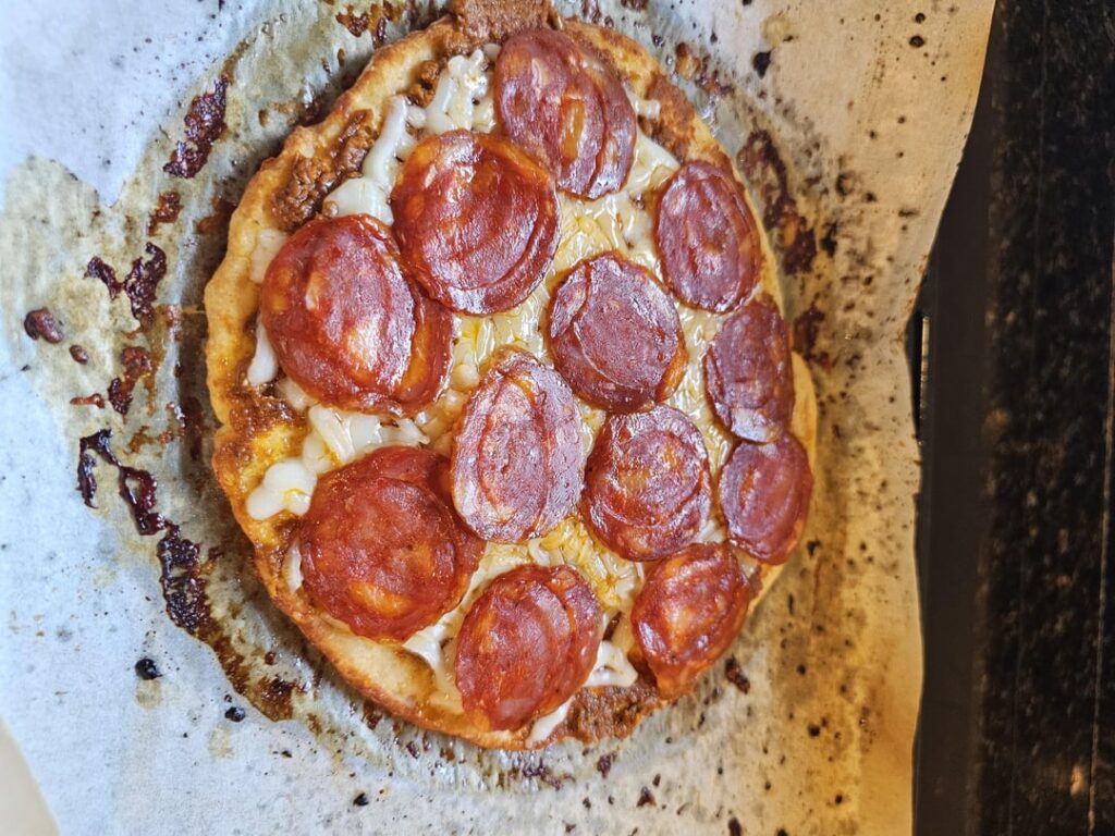 Chicken nugget keto pizza