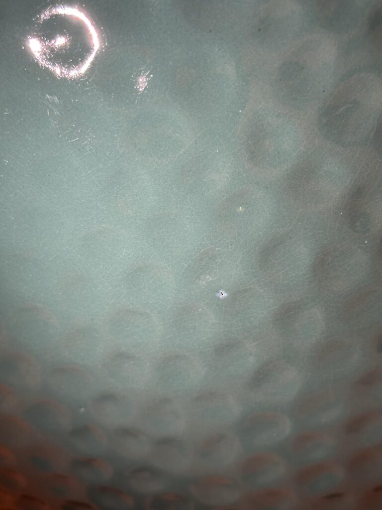 New egg hole in glaze