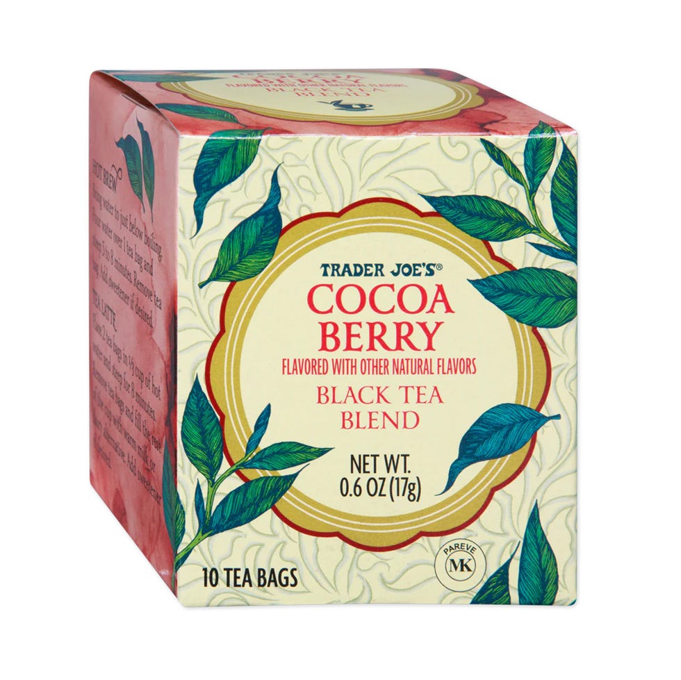 trader joes holiday products 2024 cocoa berry black tea blend