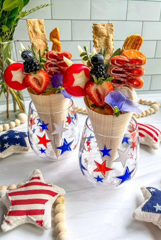Patriotic Charcuterie Cones