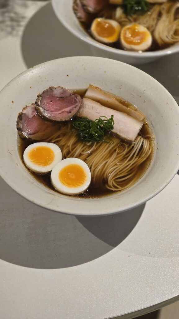 Shoyu ramen with belly and lamb chashu Shoyu ramen with belly and lamb chashu