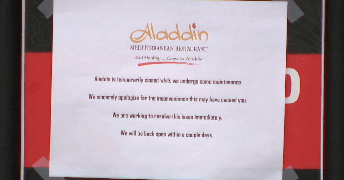 Up to 37 Salmonella cases linked to Aladdin Mediterranean Café Up to 37 Salmonella cases linked to Aladdin Mediterranean Café