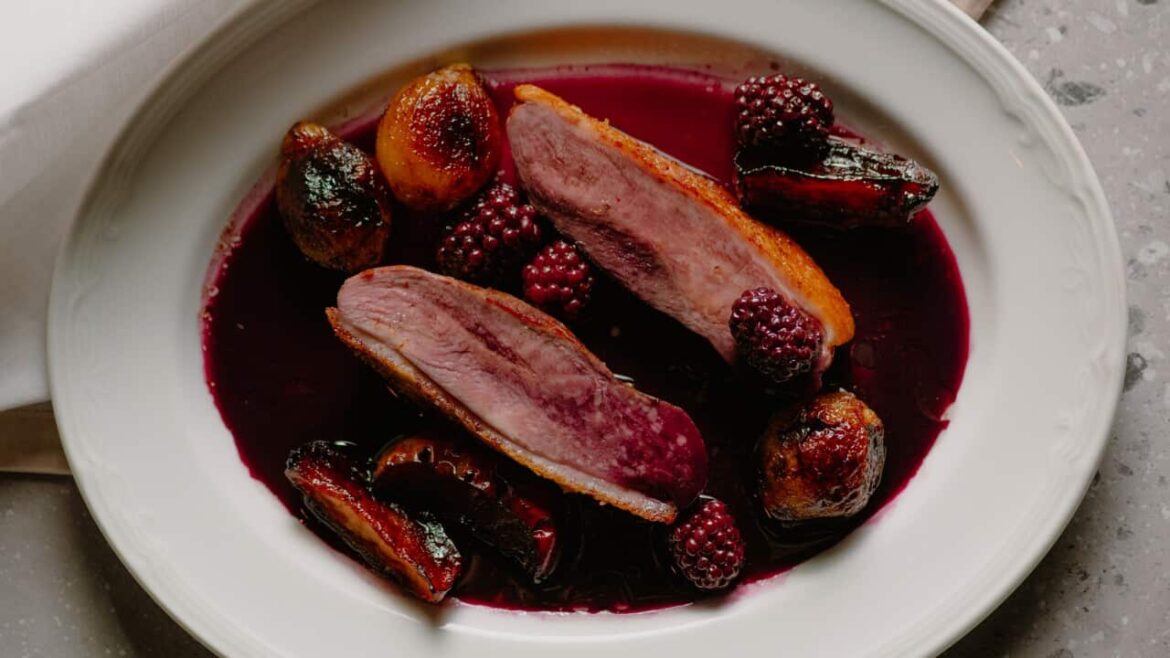 Adam Liaw’s duck with red wine, apple and blackberries Thumbnail of Surprisingly Simple