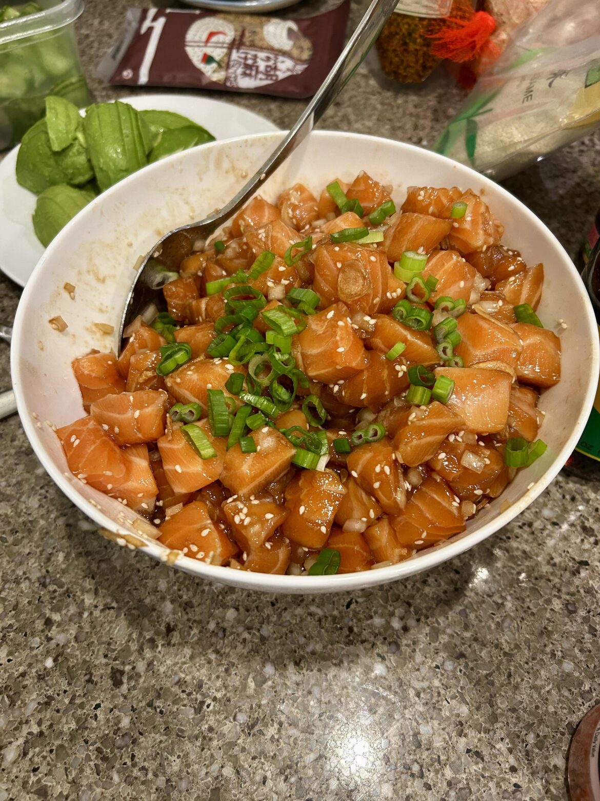My friend made salmon poke