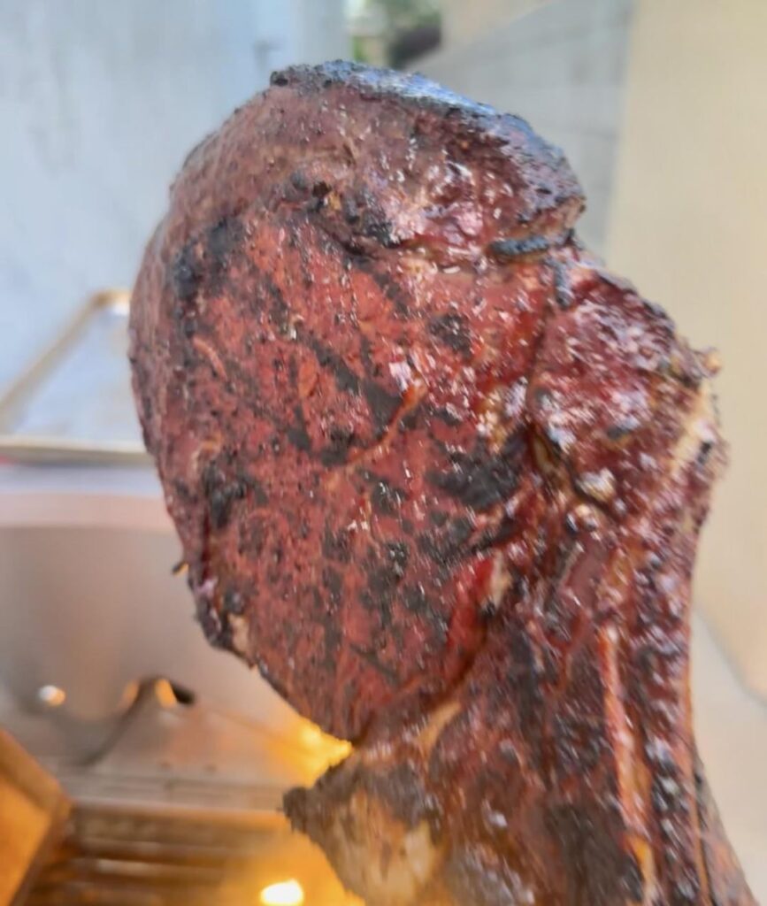 Smoked Australian Wagyu Tomahawk - for my dog.