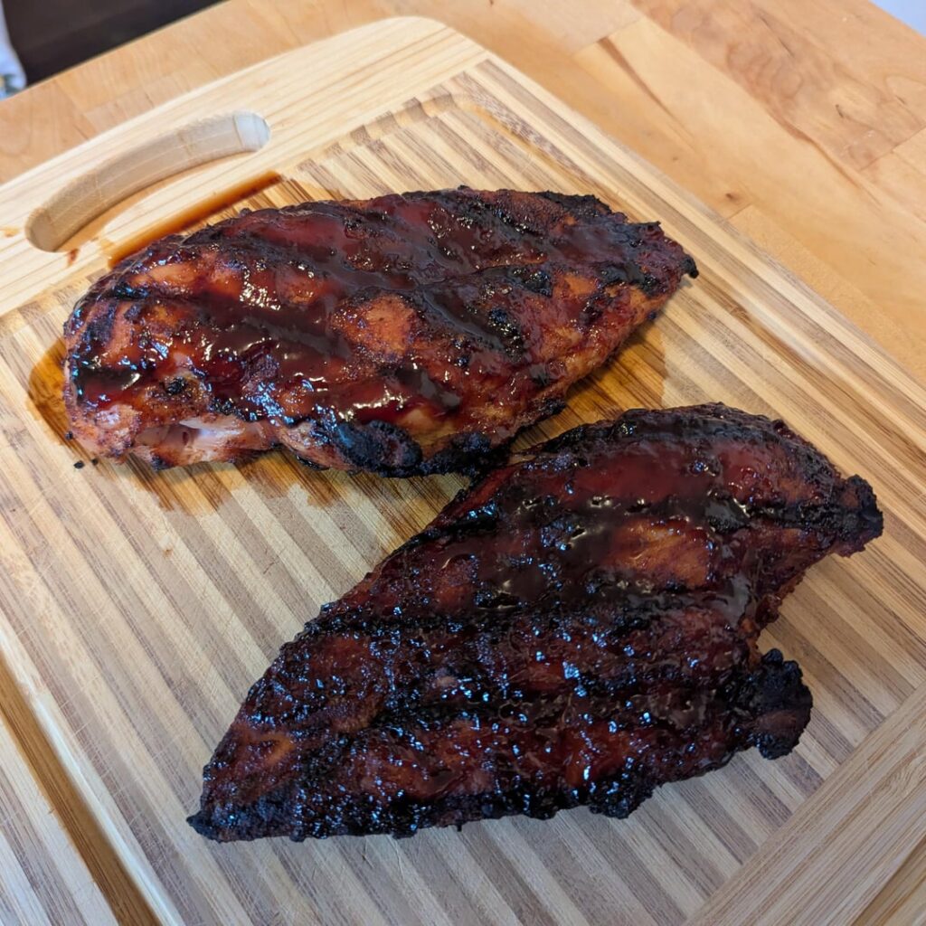 Grilled chicken and bbq sauce. One of my favorite combos