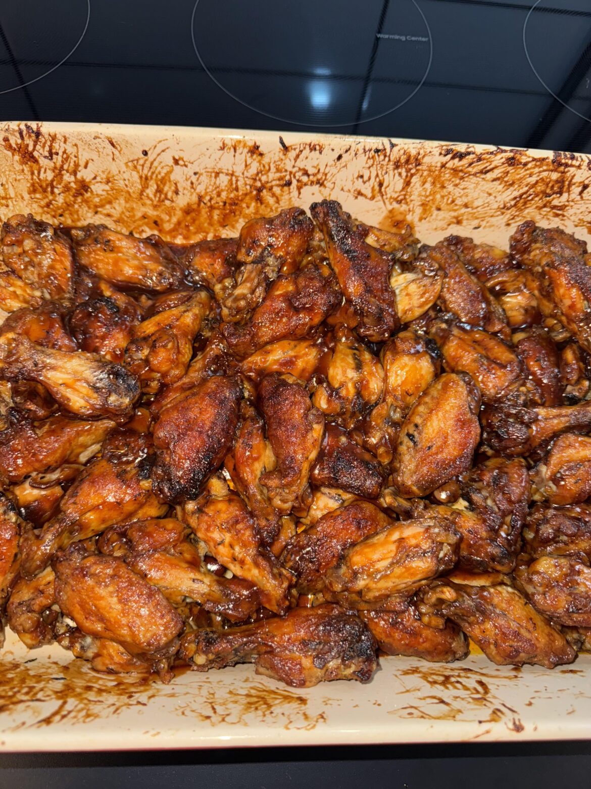 5 hours slow-cooked, straight to the oven, then sauced up real nice