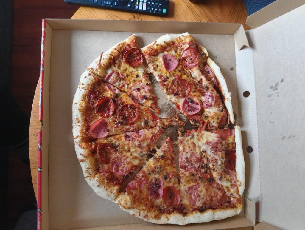How my pizza was delivered