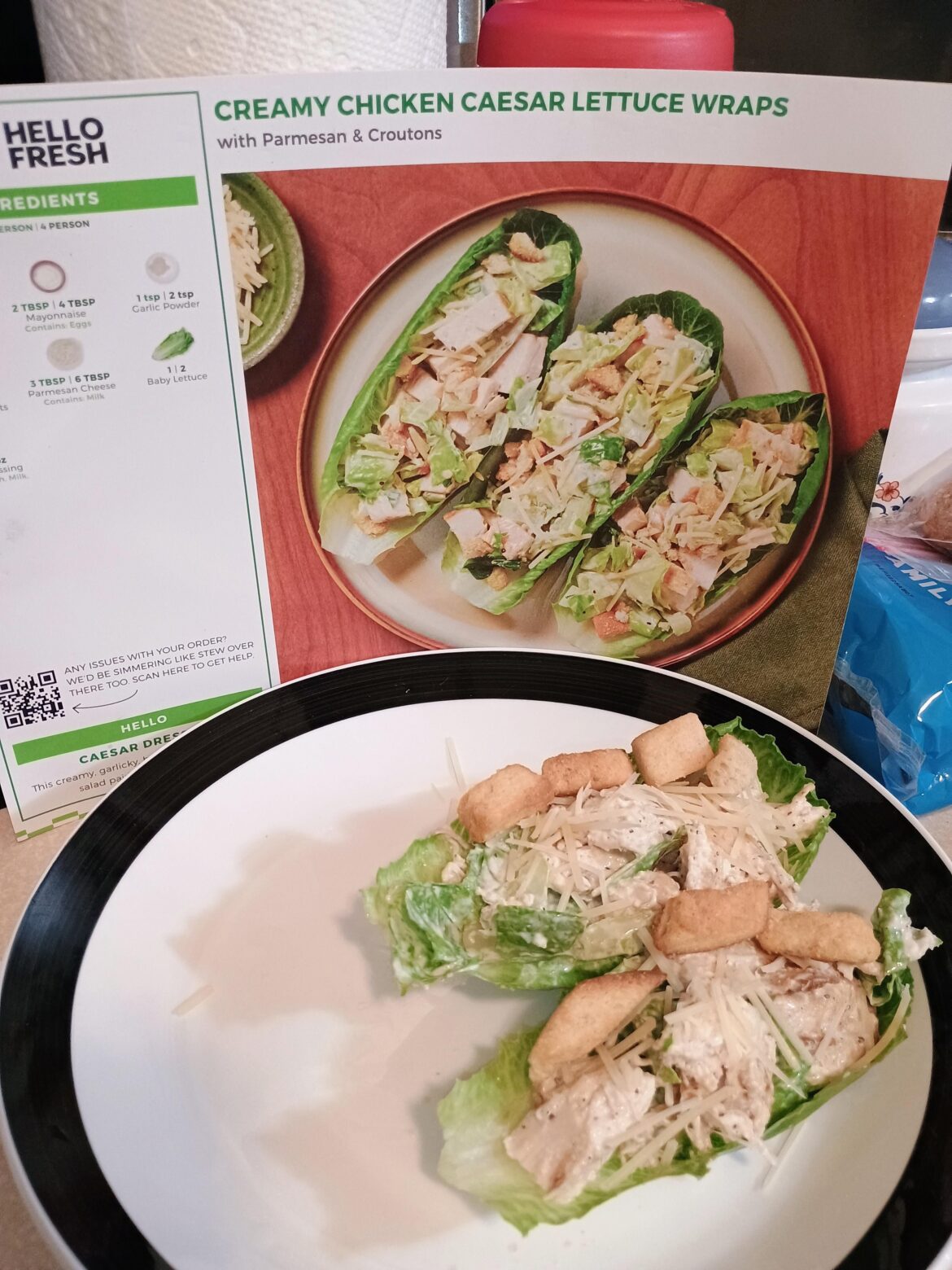 Creamy Chicken Caesar Lettuce Wraps