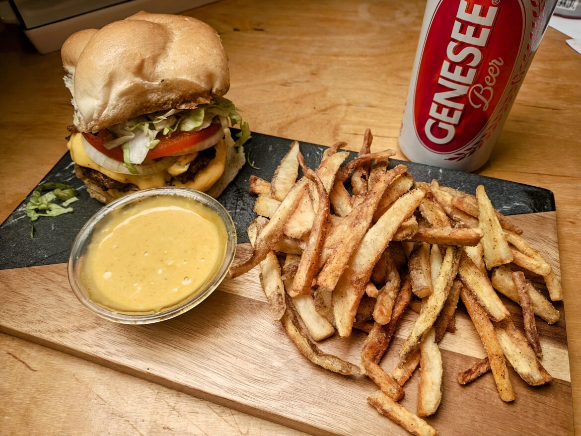 Made a burgie and chopped up potatoes last night :)