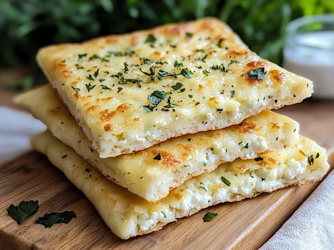 Cottage Cheese Flatbread  with Only 2 Ingredients! 😱