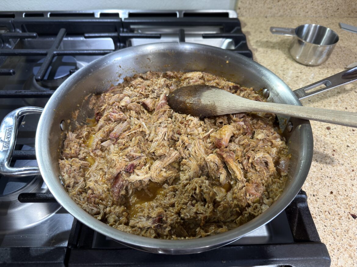 Sometimes, the best thing about the BGE is not cooking on it: Leftover Pulled Pork for Tacos