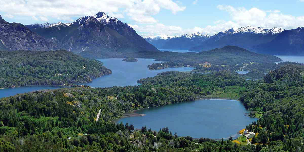 views over bariloche lake district argentina