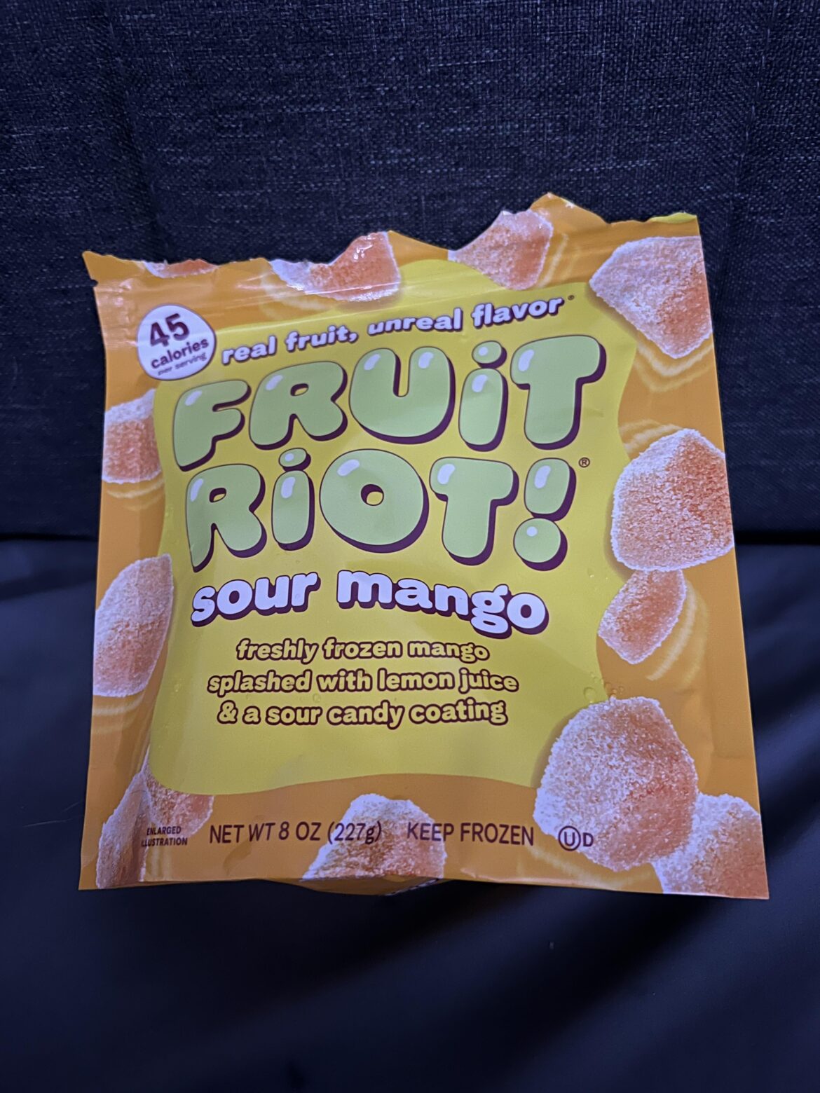 Absolute life saver for the sour candy addicts. 360 calories for the whole bag and personally I can’t eat more than half the pack in one sitting.